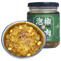 古蜀味道 野山椒牛肉酱 200g 四川特产泡椒 辣椒酱 手工自制拌菜拌饭酱青椒爆 下饭菜