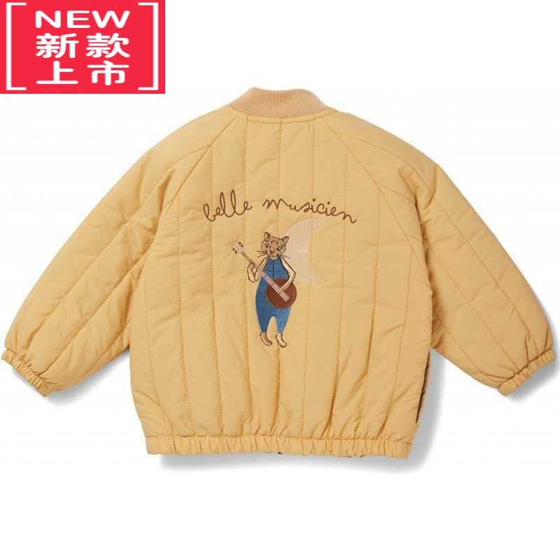 可莉允22秋冬新定制丹麦飞行服棉衣外套男女童儿童宝宝夹克棉服棒球服图片