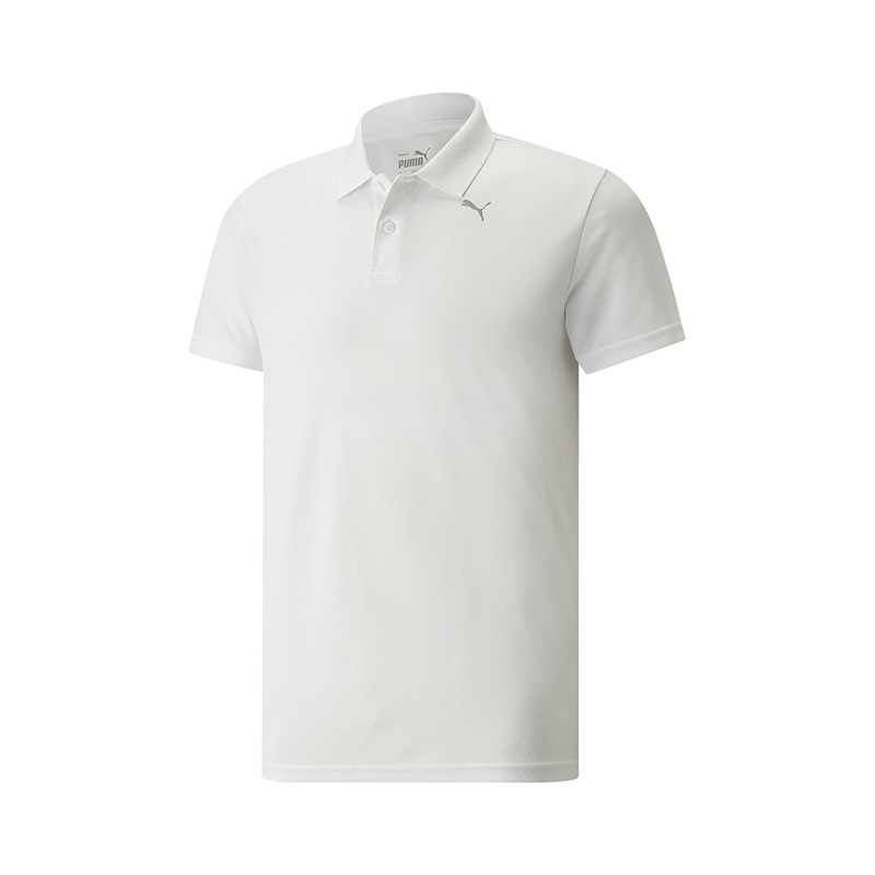 PUMA彪马男装白色POLO衫2024夏季新款运动服透气短袖T恤521933-02