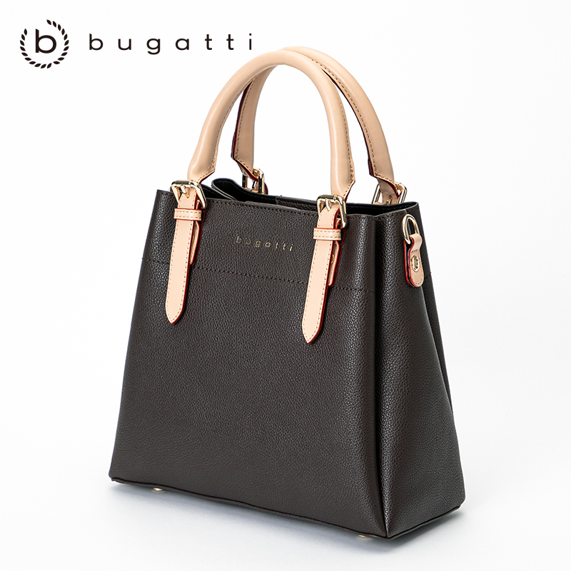 bugatti 德国轻奢品牌 新款女士棕色简约欧美风时尚手提包礼盒装斜跨包包妈妈款洋气质高级感女包