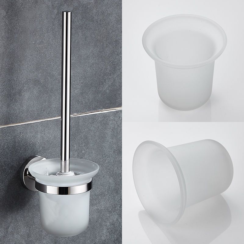 磨砂玻璃马桶杯厕所马桶刷底座配件卫生间沥水马桶杯镂空玻璃杯放马桶