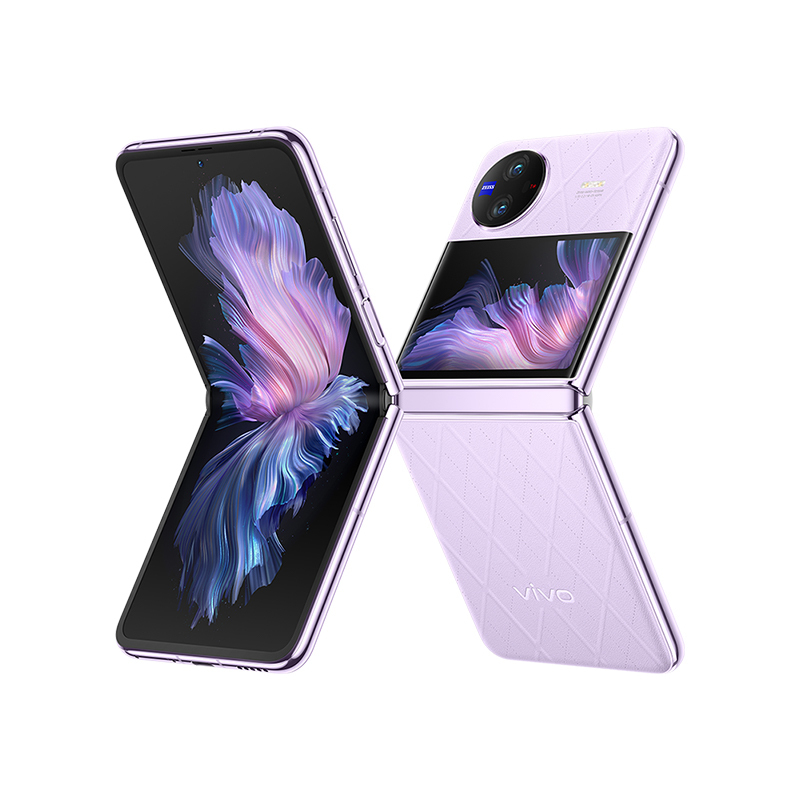 vivo X Flip 12GB+512GB 菱紫 5G全网通折叠屏新品手机 一代骁龙8+芯片5000万蔡司专业影像50万次无忧折叠44W闪充120Hz拍照学生游戏手机