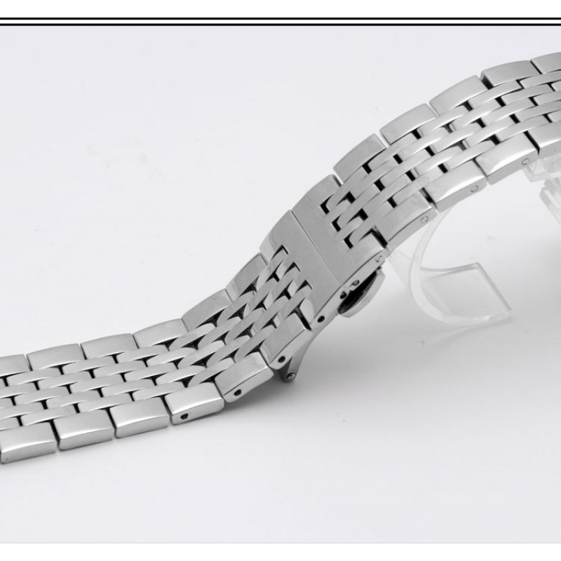 欧米茄手表带超霸系列手表带钢带不锈钢男女士蝴蝶扣配件表链18mm