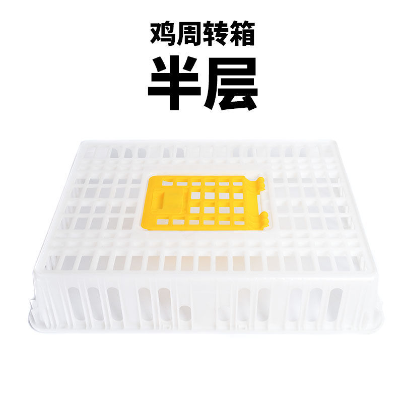 白色底部(半层) 塑料鸡笼周转箱成鸡鸭鹅家禽周转筐加厚兔笼鸽子笼鸡笼子养殖笼