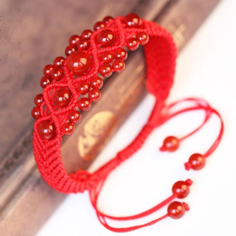手工编织红绳手链玛瑙时尚手串女款饰品送女朋友七夕情人节礼物视频