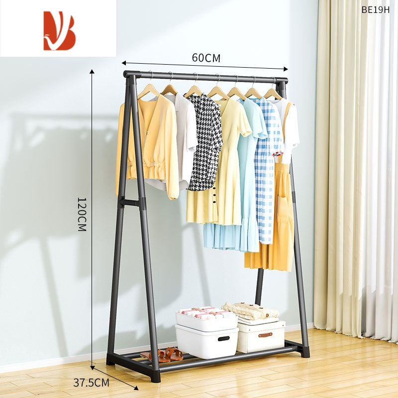 晾衣架落地卧室内折叠挂衣架子家用简易收纳衣帽架置物凉晒衣服杆视频