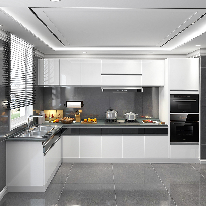 皮阿诺整体橱柜定制厨房柜全屋装修石英石台面厨柜定做实木颗粒板