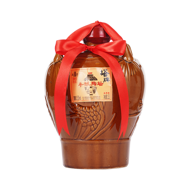塔牌手酿五年陈花雕酒1.5L*2陶坛装礼盒半甜清爽型绍兴黄酒加饭酒