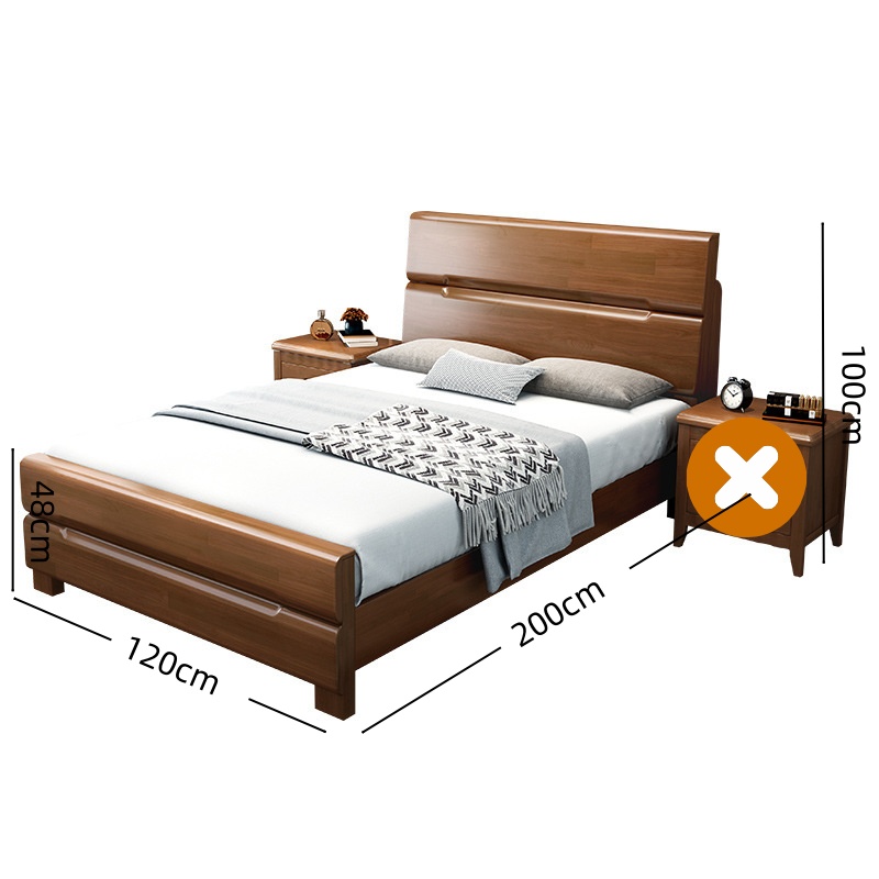 铭思沃实木床120cm张高清大图