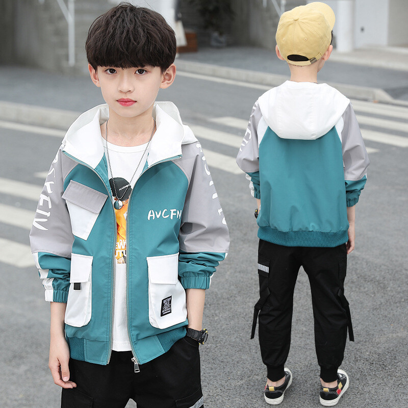 秋季中大童男童长袖上衣韩版时尚外套运动休闲服装小男孩春天衣服视频