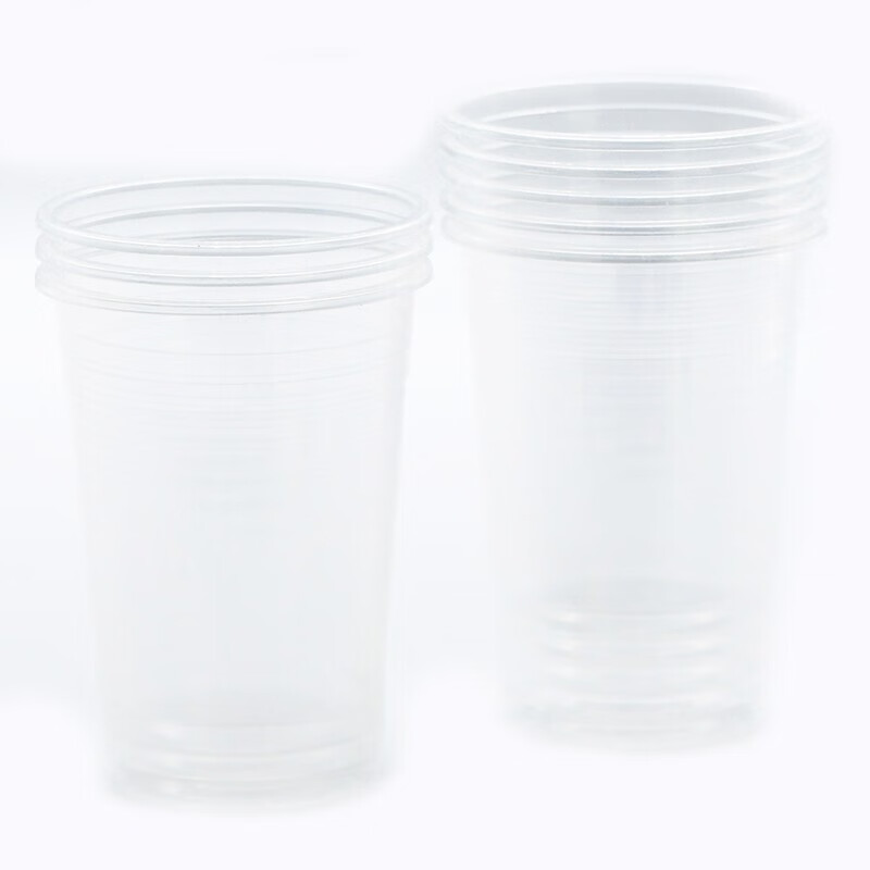 妙洁厚质塑杯一次性杯子塑料水杯COOL酷杯 240ml中号100只装*1包[MDPC100]高清大图