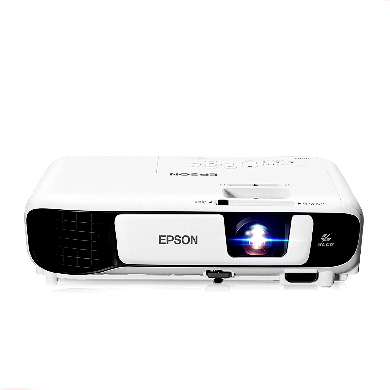爱普生(EPSON)CB-W42办公投影机+100英寸16:10电动遥控幕布(含吊架+15米高清线+无线同屏器+激光笔)高清大图