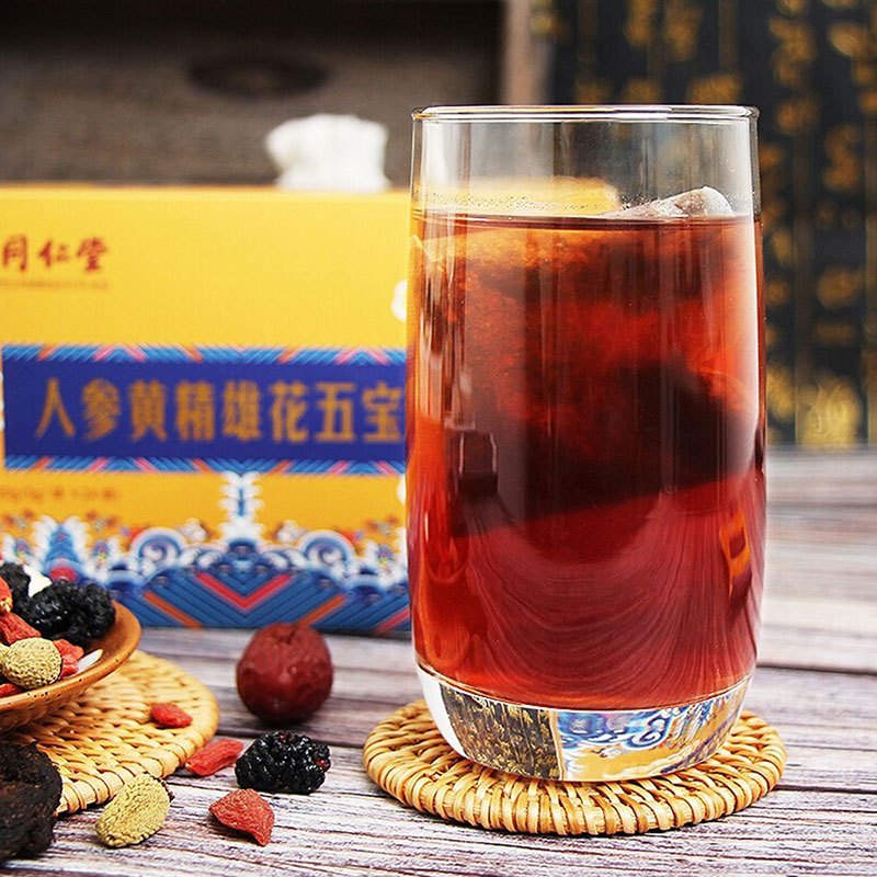 同仁堂人参黄精雄花五宝茶120g/盒