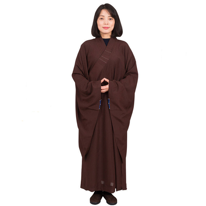 珂卡慕kekamu不透台湾麻纱男女居士拜佛衣僧衣僧服大褂寺庙尼姑衣服