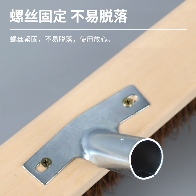 海斯迪克 钢丝刷 除污除锈长柄地板刷 青苔清洁甲板刷 30cm钢丝刷头+铁件 单位:个