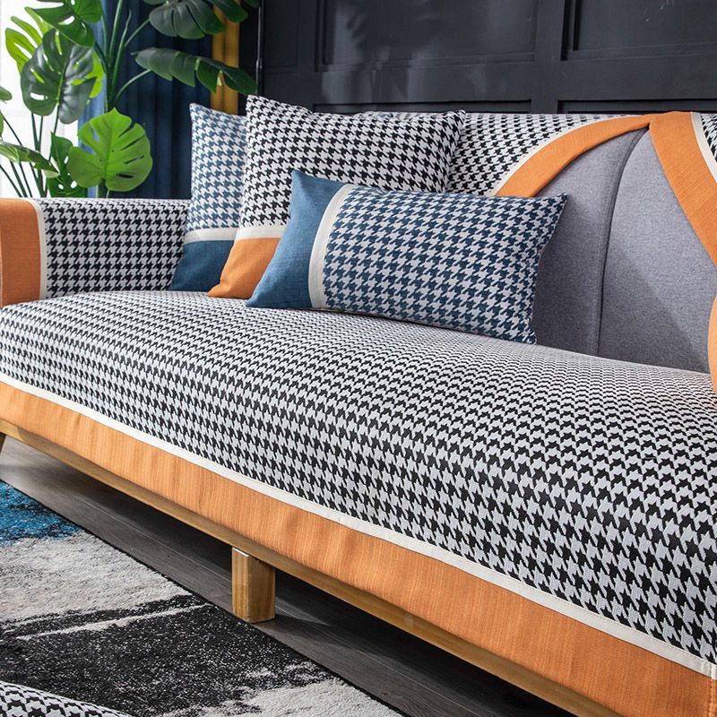 四季通用雪尼尔沙发垫靠背巾轻奢现代简约布艺防滑坐垫皮沙发罩套