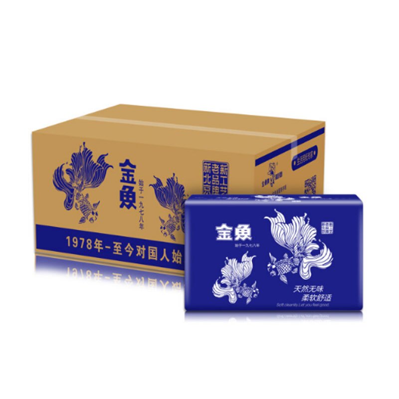 [精选]金鱼牌(GOLDFISH)擦手纸 商务用纸 单层擦手纸 200张 * 20包 / 箱