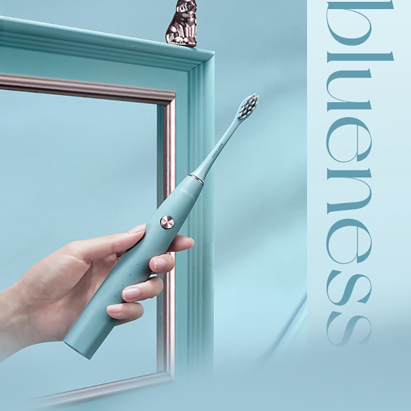 舒客声波电动牙刷烟熏蓝色高清大图