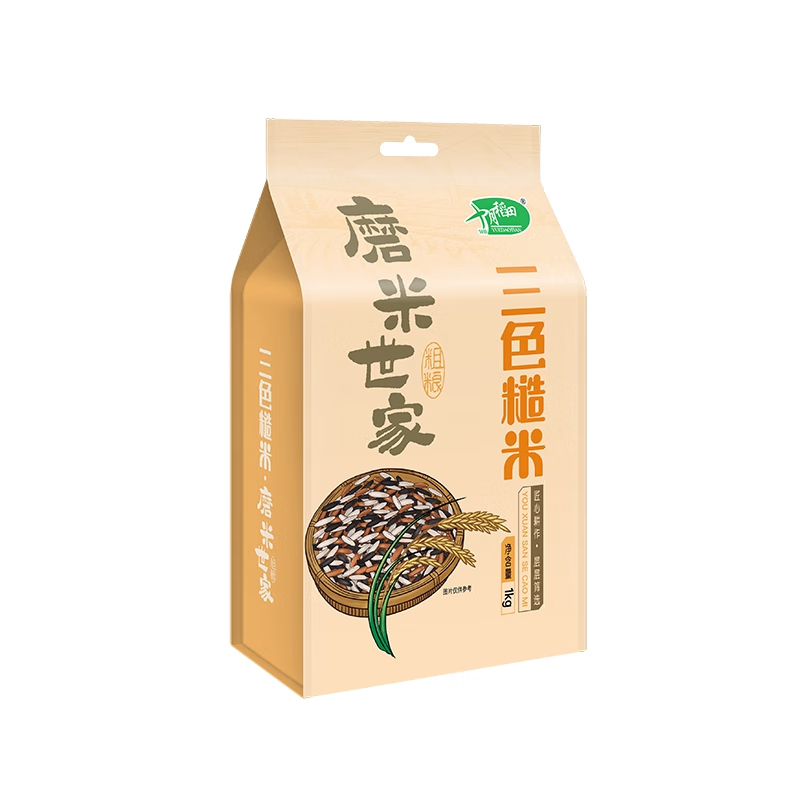 十月稻田 磨米世家 三色糙米 1kg 单位:袋高清大图