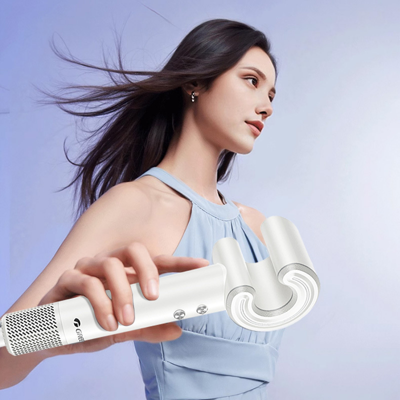 格力高速吹风机C型涡轮风道自研专利吹风筒 等离子护发大功率速干恒温低噪音轻巧便携电吹风 GFH-1601b[哑光白]高清大图