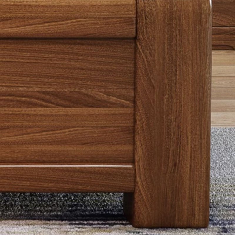 中豫鑫泽 ZYXZ4022724实木床1.8米单人床胡桃木含两个床头柜高清大图