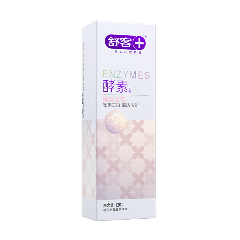 舒客(Saky) 专研美白酵素牙膏120g 漫舞樱花高清大图