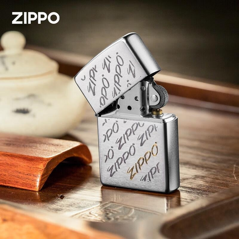 正品zippo打火机之宝经典铬标志28642防风煤油纯铜个性创意zipo礼品