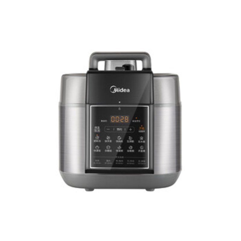 美的(Midea)电压力锅6L 双圆釜内胆8分钟快手菜一键排气24h智能预约上盖可拆高压锅 MY-C6530 ZH