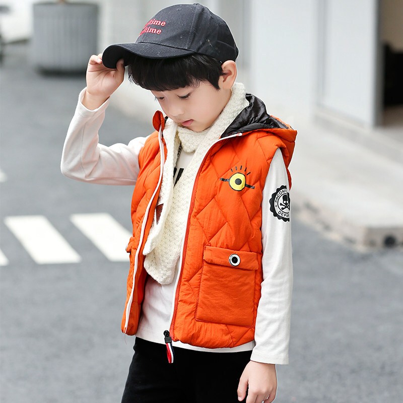 迪鲁奥diluao儿童马甲秋冬款儿童羽绒马甲男童女童保暖小孩春秋冬季连