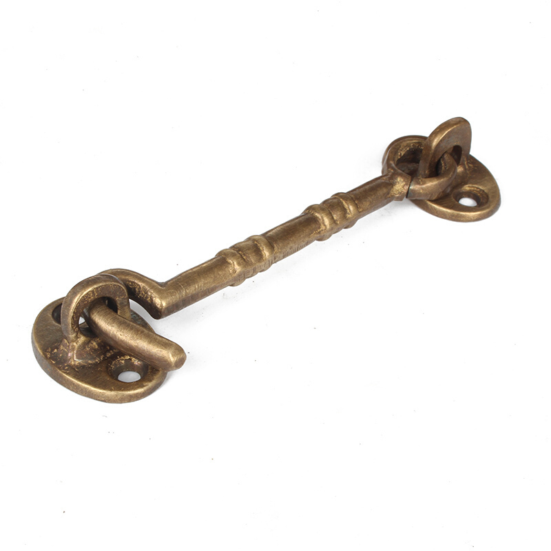 中式竹节纯铜窗户风钩老式防风古铜窗钩移花格窗户仿古搭扣钩