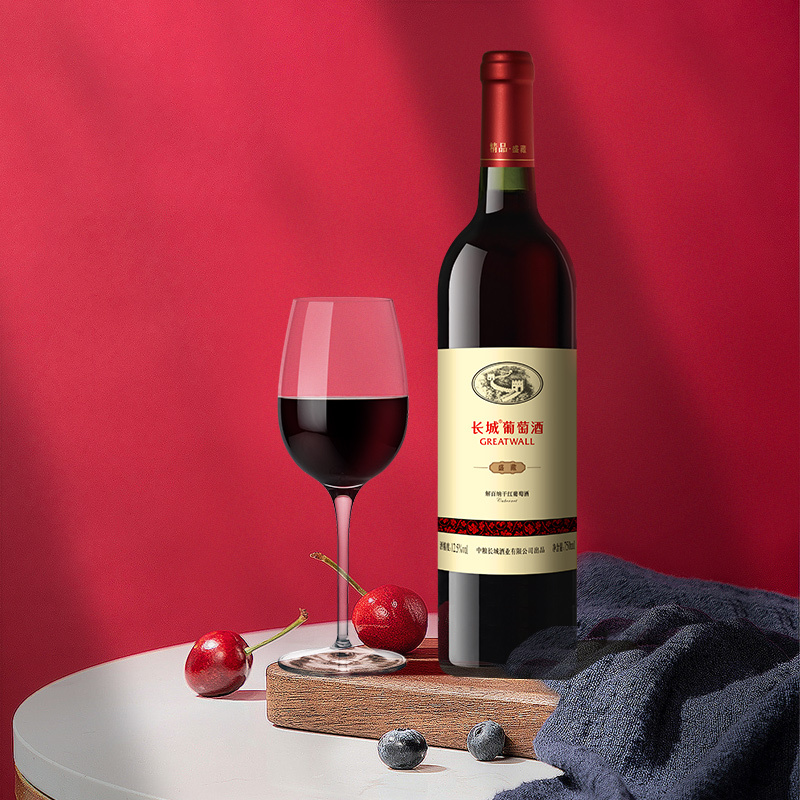 中粮长城红酒国产干红葡萄酒盛藏解百纳干红750ml6瓶整箱装