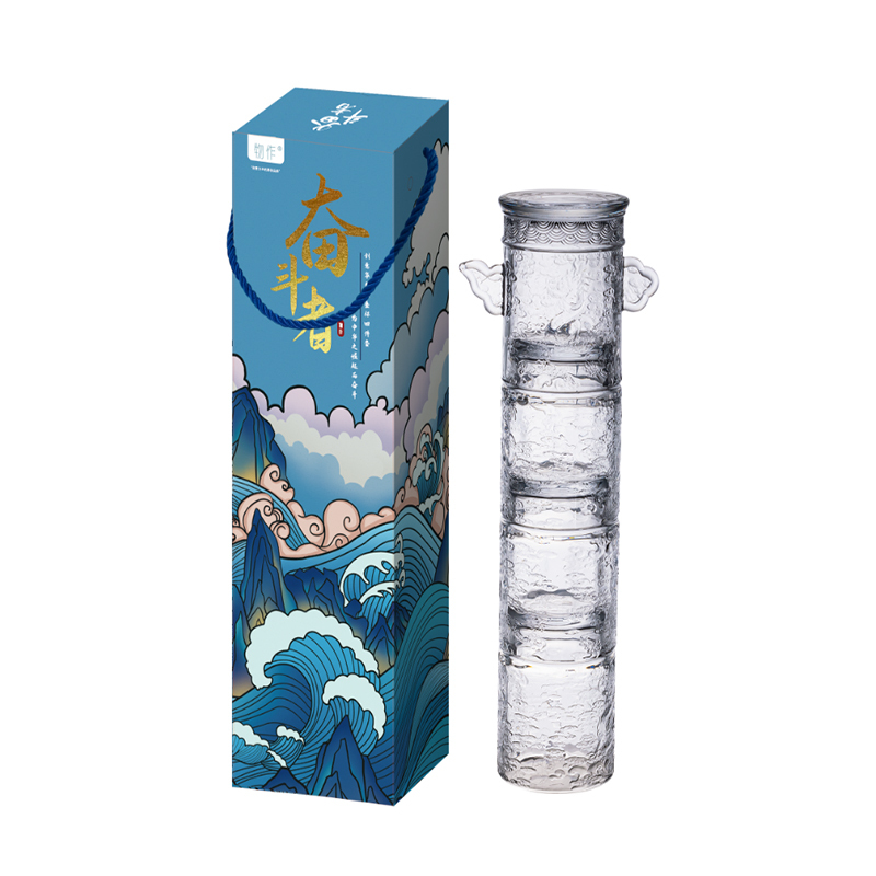 山重山(MOM) 银色华表柱杯×4(礼盒装)奋斗者8084