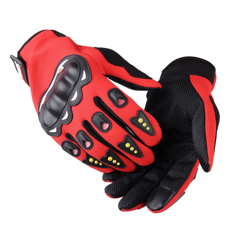 摩托车手套 四季防摔男女骑士骑行装备机车赛车全指触屏手套 夏秋