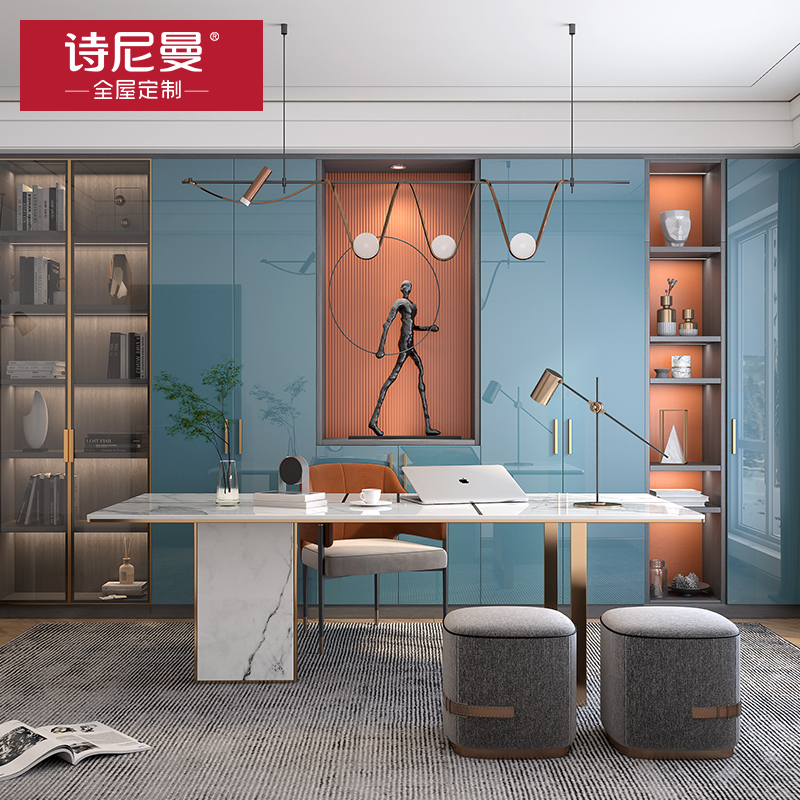 诗尼曼全屋定制走入式衣柜轻奢衣帽间定做厨房橱柜客厅电视柜定制
