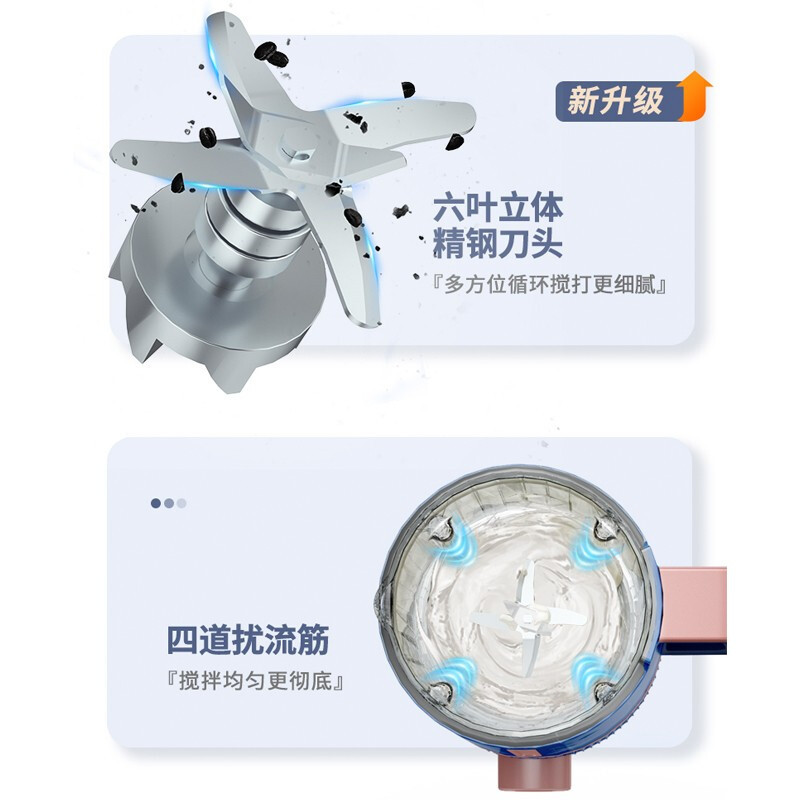 美的(Midea) 破壁机家用智能加热花漾破壁料理机豆浆机果汁机早餐机小型双杯破壁机 DJ06B-DJ80