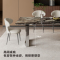 全友家居现代简约长方形大理石餐桌客厅吃饭桌子椅子组合