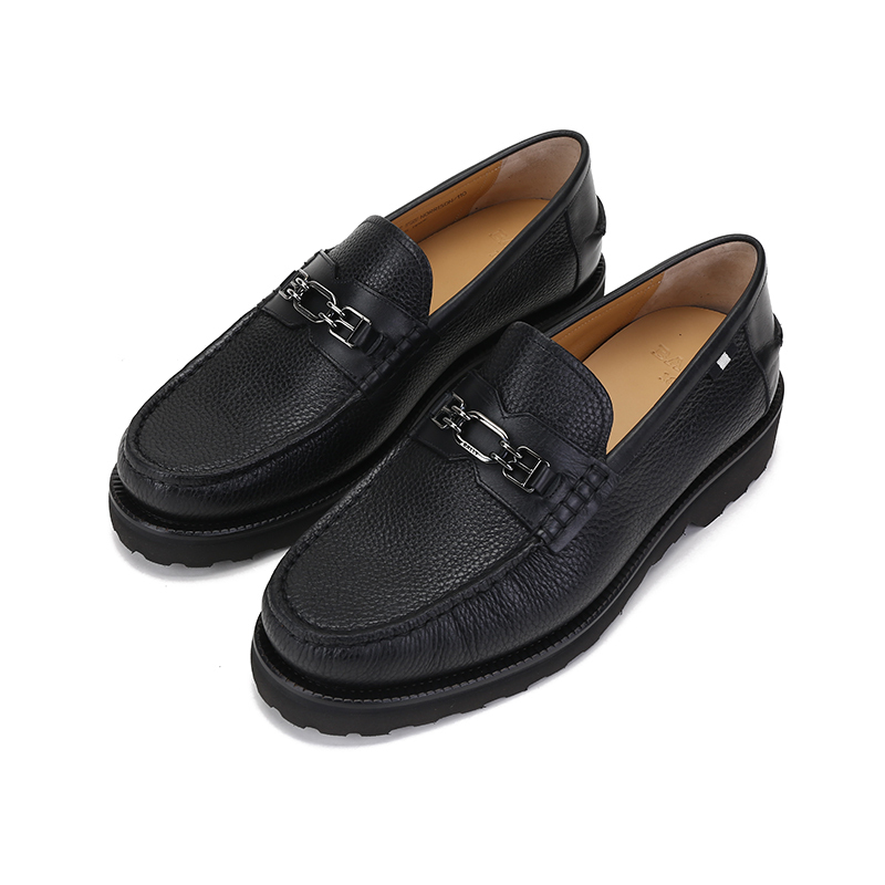 巴利bally男士皮质1851马衔扣饰休闲皮鞋乐福鞋norrison