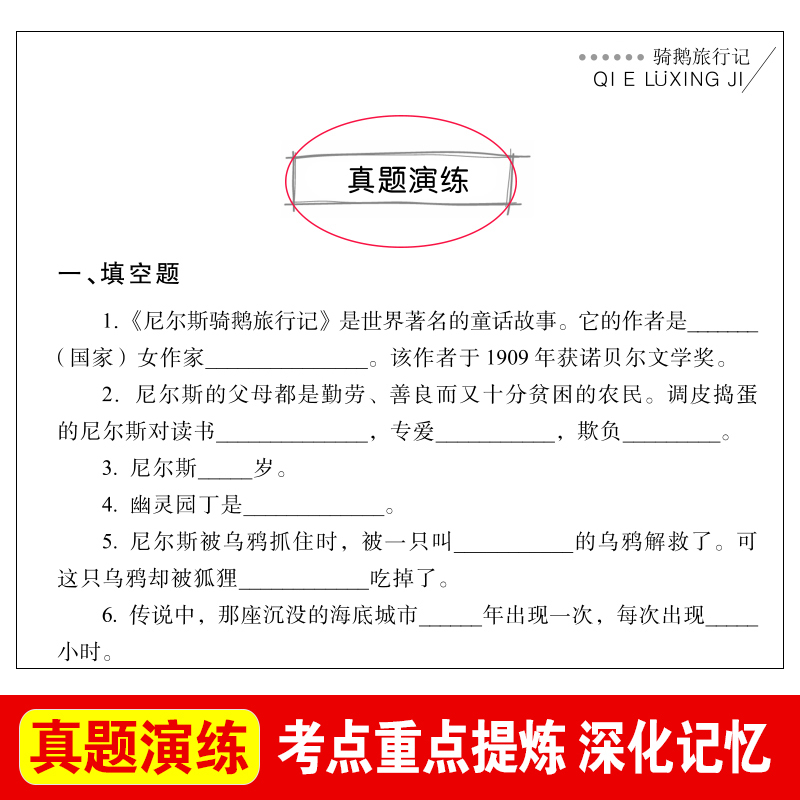 中国民俗故事 [正版]骑鹅旅行记 六年级 尼尔斯骑鹅旅行记原著完整版小学生初中生版课外阅读书籍经典儿童文学名著故事书精读