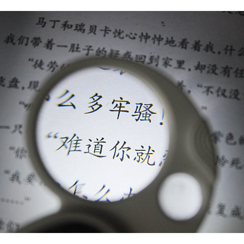 倍0倍双镜折叠钥匙扣放大镜 阅读鉴定放大镜老人便携式