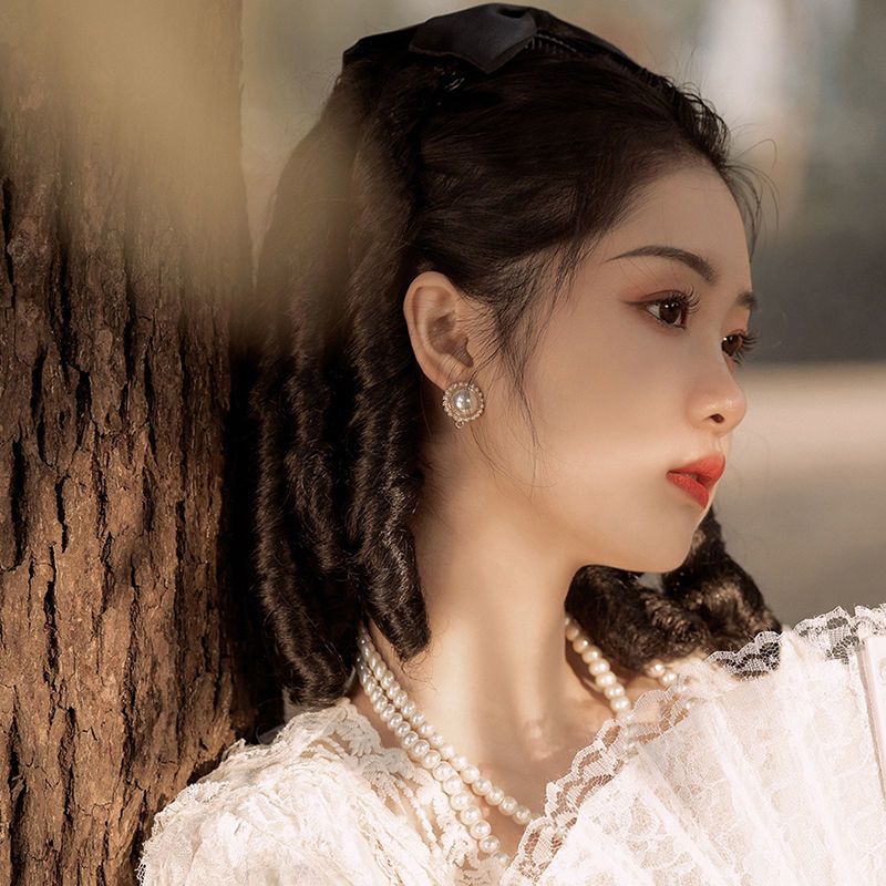 民国假发女卷发罗马卷长发复古民国风旗袍发型金粉世家白秀珠马尾