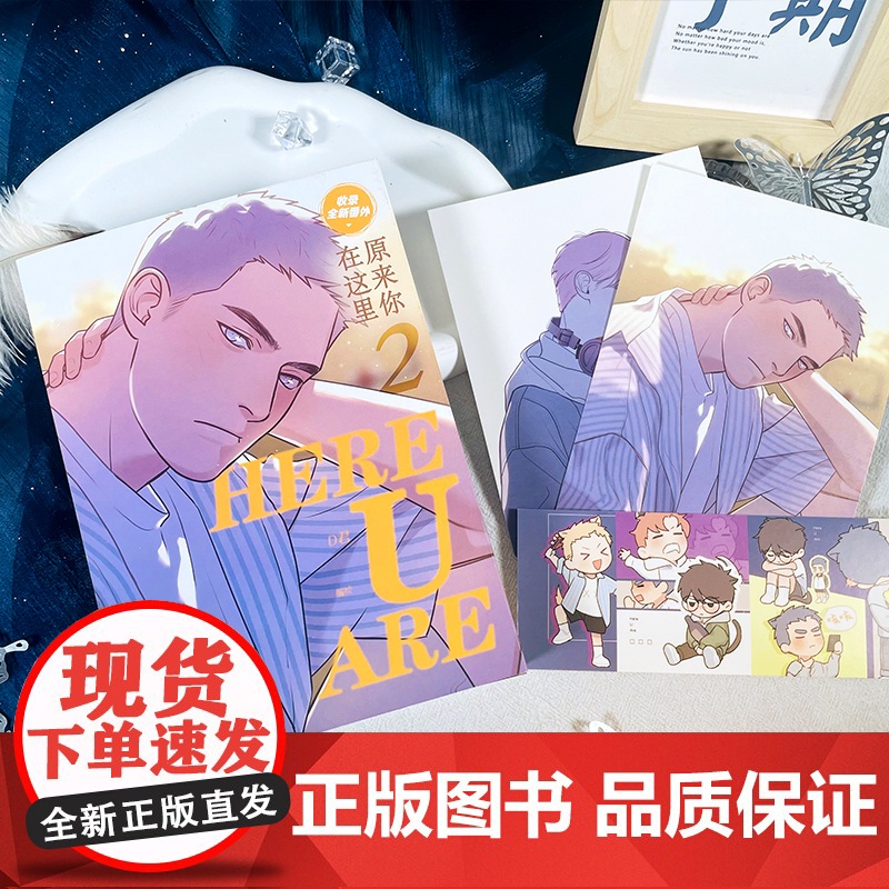 咨询客服作者亲签+随书赠品]HERE U ARE原来你在这里2 D君编绘 新生代治愈国漫咚漫APP少年绘官博收录全新高清大图