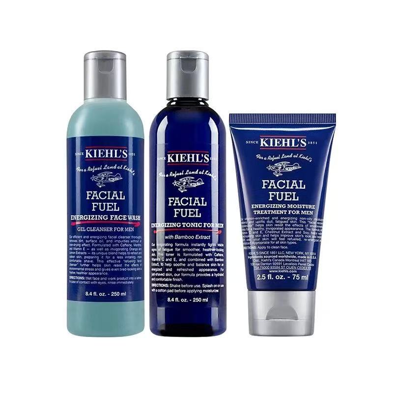 科颜氏男士活力保湿套盒 男士护肤清爽三件套 爽肤水250ml+男士保湿乳液75ml+男士洁面啫喱250ml高清大图