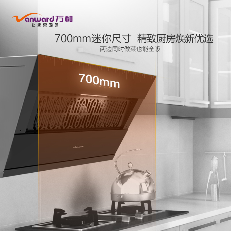万和(Vanward)CXW-260-J02Q 18m³大吸力小尺寸侧吸式吸油烟机