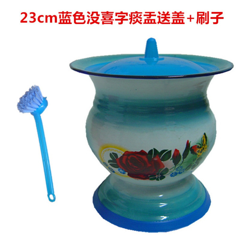 美帮汇大号防滑老式搪瓷高脚痰盂老人痰盂儿童便盆坐便器子孙桶视频