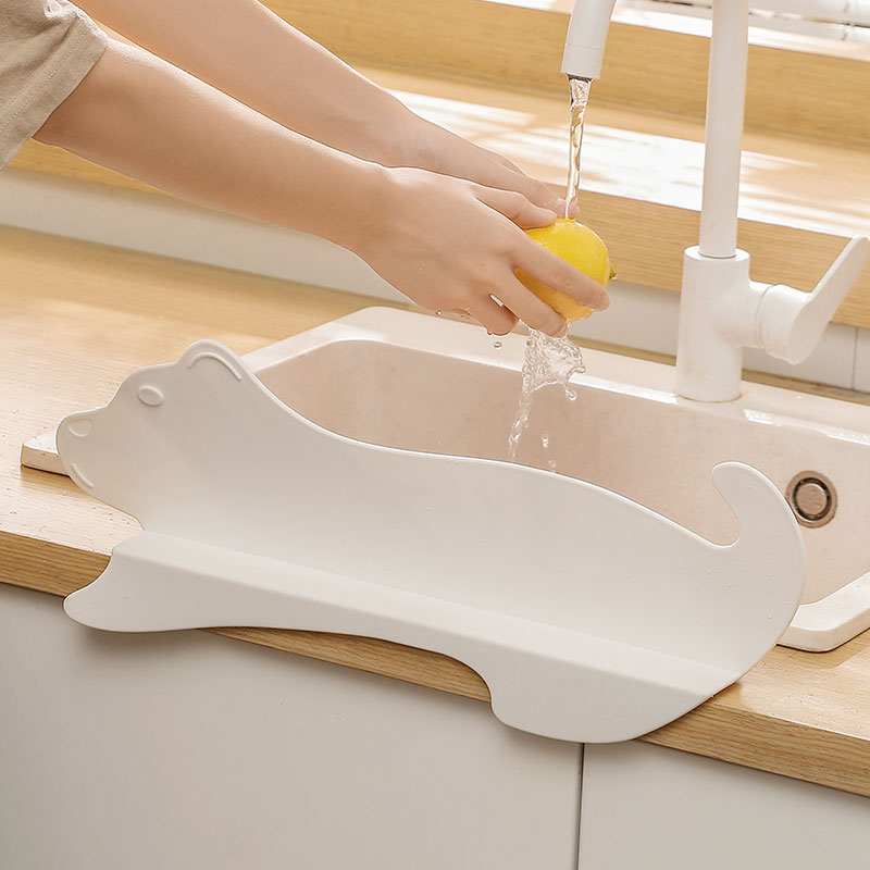 梵特 韩式可爱小狗水槽挡水板厨房洗菜盆洗碗防溅隔水板洗手台挡板防水高清大图