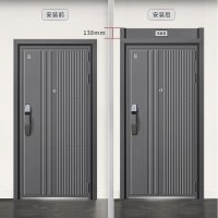 挺固甲级防盗门 入户门子母门 进户门 家用密码门智能门 隔音门安全门 定制门 别墅大门 莱茵河系列