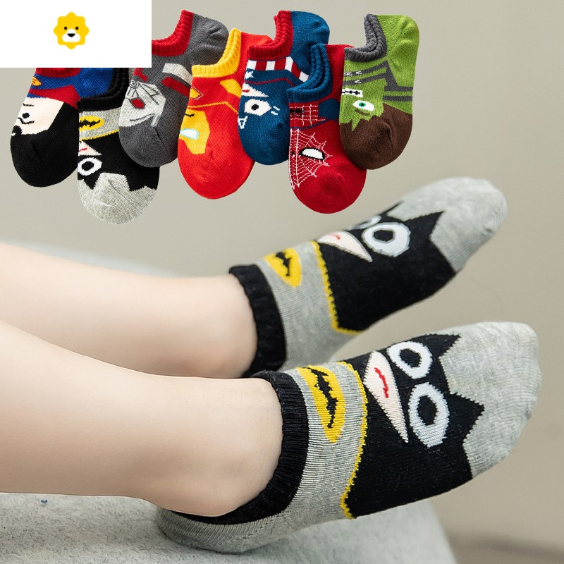 喻娄男孩袜子儿童夏天男童小孩短袜春秋薄款春夏季宝宝船袜