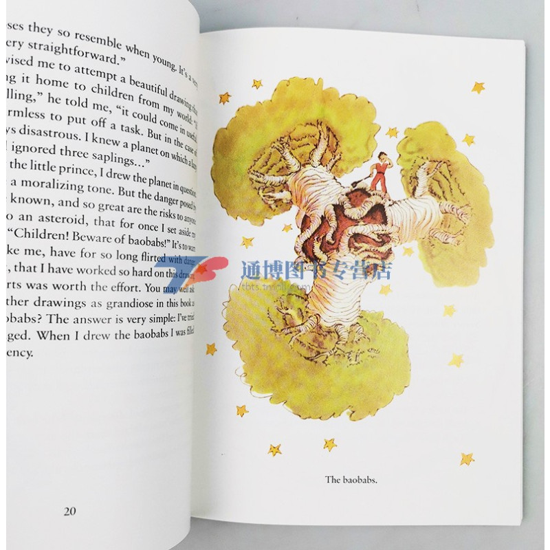 [正版图书]小王子 The Little Prince 英文原版 小说插画版 法国儿童文学名著经典童话故事 少儿英语学习