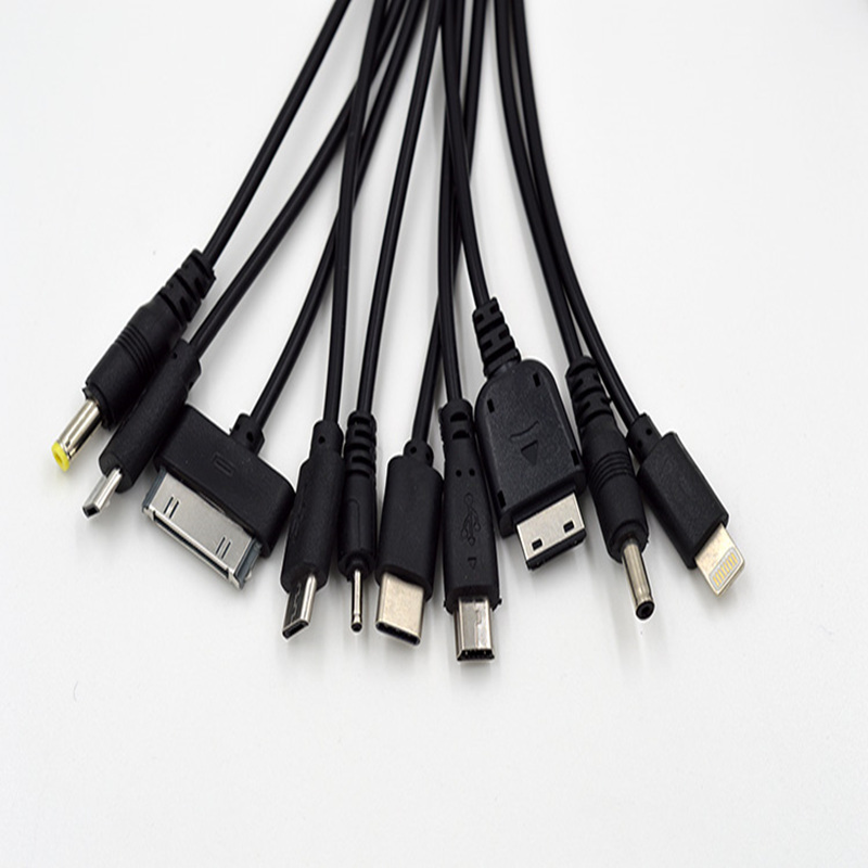 多用一拖十通用usb多功能数据线多口充电器多头手机万能充电器线新款