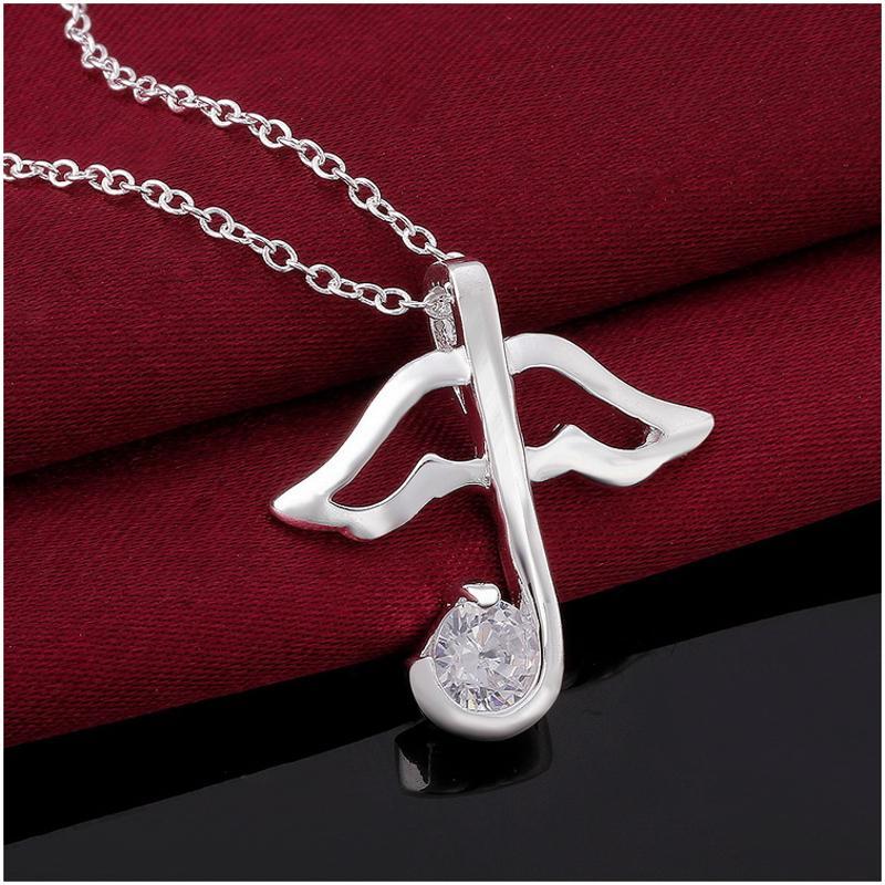 N578 Women Silver Necklace 镀925纯银女项链日韩版锁骨链潮人送女朋友七夕情人节礼物